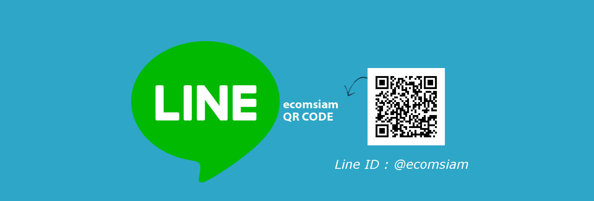 ติดต่อกับเว็บไซต์สำเร็จรูปไทย.com ติดต่อ Line ID :@ecomsiam โดยกด Add friend ได้ที่ https://line.me/R/ti/p/%40yel6714y และอ่าน QR Code @ecomsiam บริการเว็บสำเร็จรูปสำหรับธุรกิจ องค์กรและ ระบบอีคอมเมอร์ส สำหรับร้านออนไลน์ รับจดทะเบียนโดเมนเนมและเว็บโฮสต์ติ้งคุณภาพ